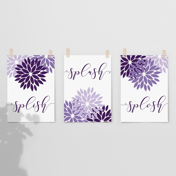 Purple Bathroom Etsy