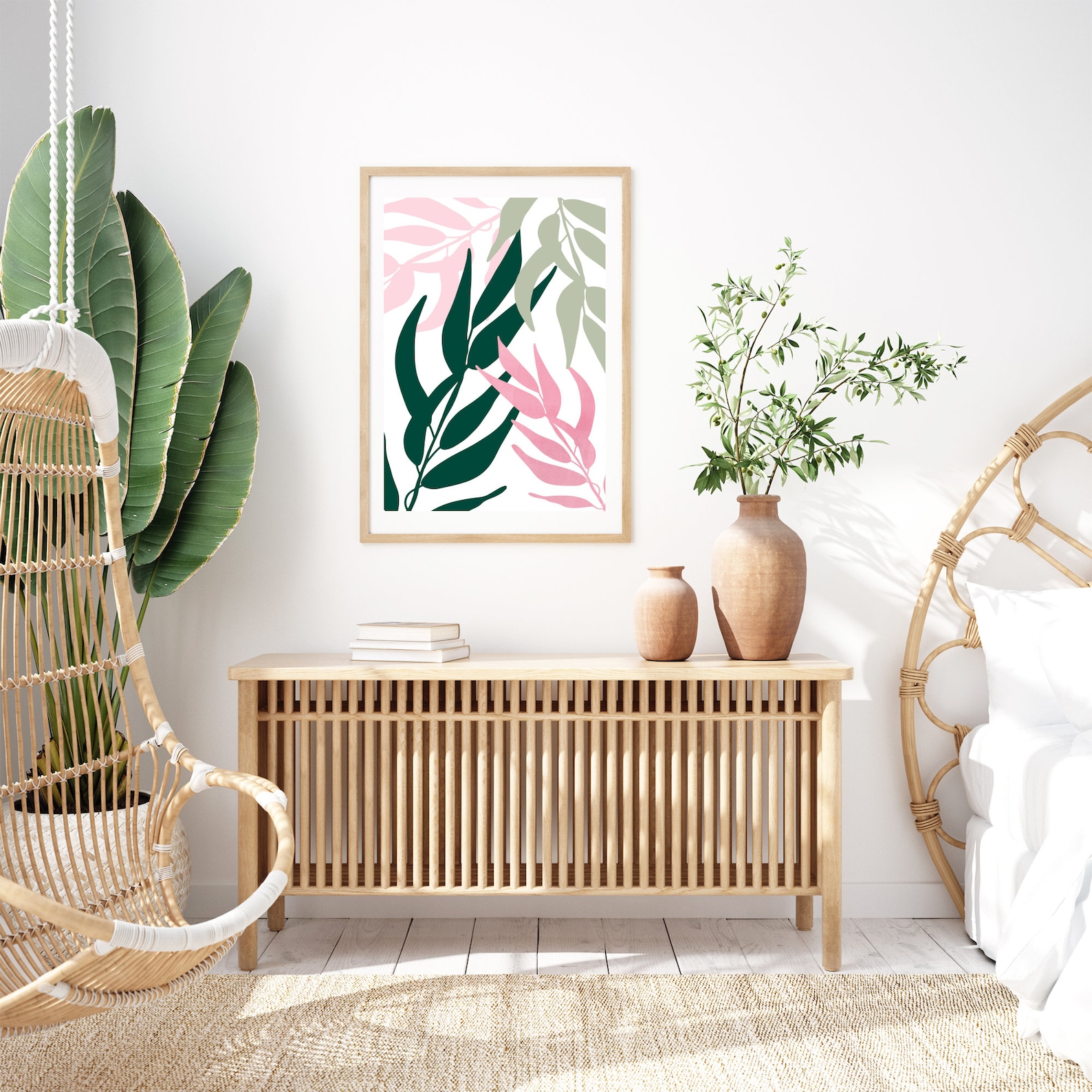 3pc Green and Pink Wall Art Pink and Green Art Prints Etsy UK