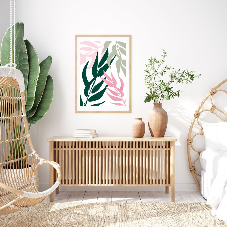 3pc Green and Pink Wall Art Pink and Green Art Prints Etsy UK