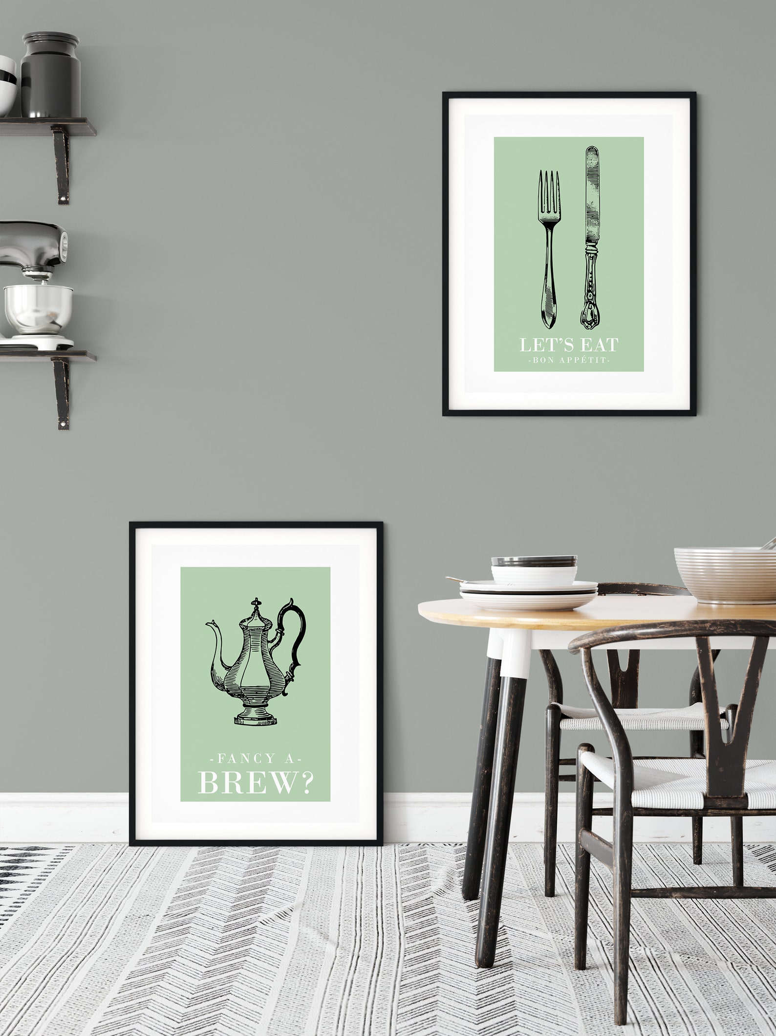 Sage Green Kitchen Wall Art Sage Kitchen Green Wall Decor Etsy UK