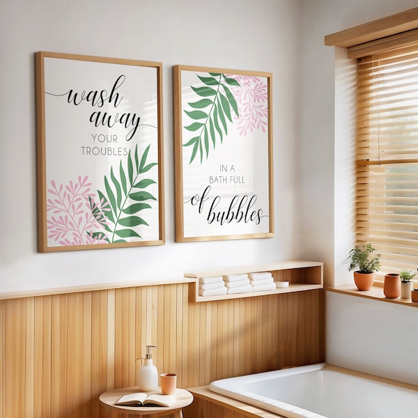 Pink Bathroom Decor - Etsy