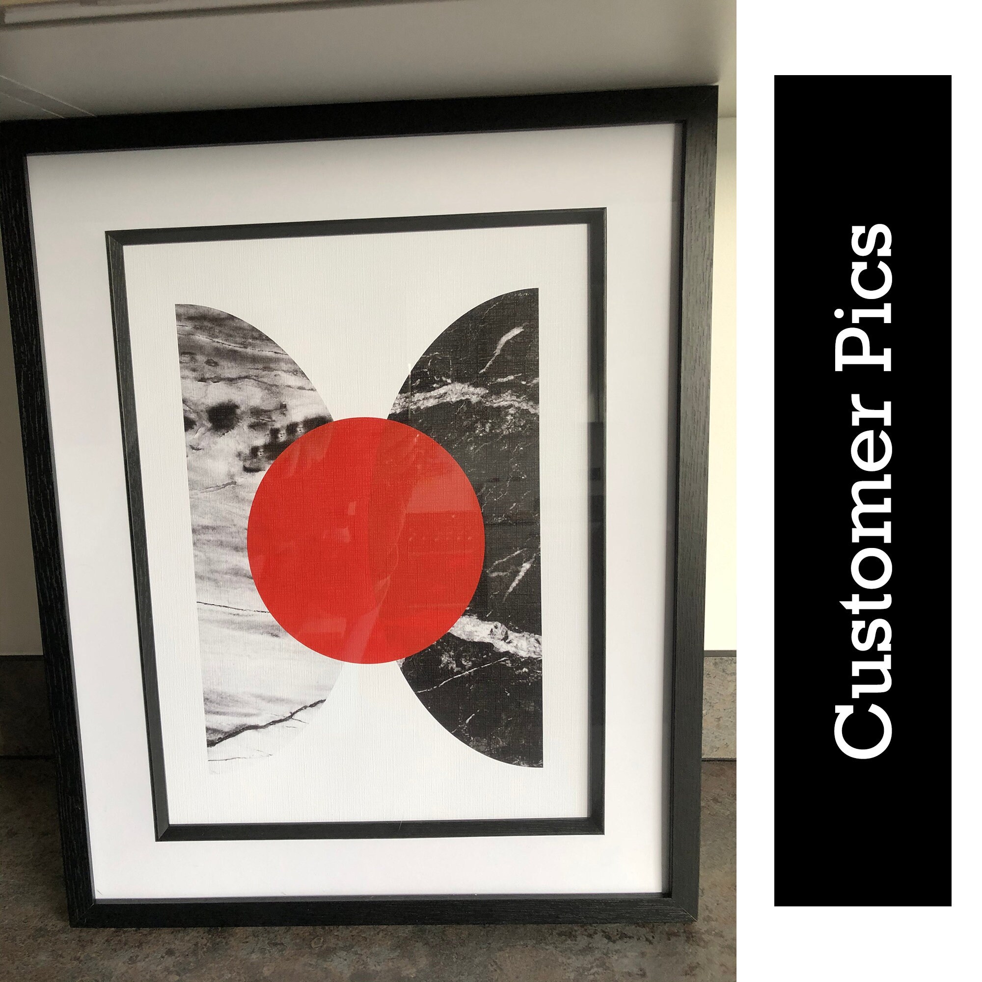 Set of 3 Red and Black Art Prints Red Wall Art Red Kitchen Etsy UK