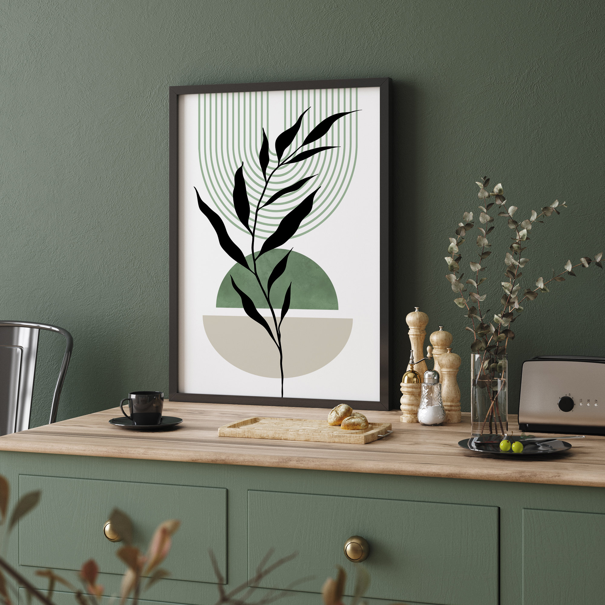 Green on sale wall art