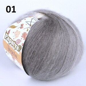 1 Grosse Pelote cake 100 gr ou 200 gr 20 % laine Angora Papatya Angora Merino 1