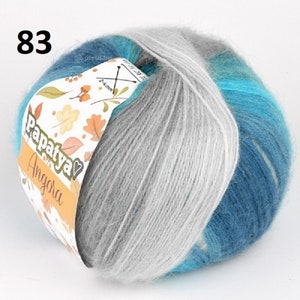 1 Grosse Pelote cake 100 gr ou 200 gr 20 % laine Angora Papatya Angora Merino 83