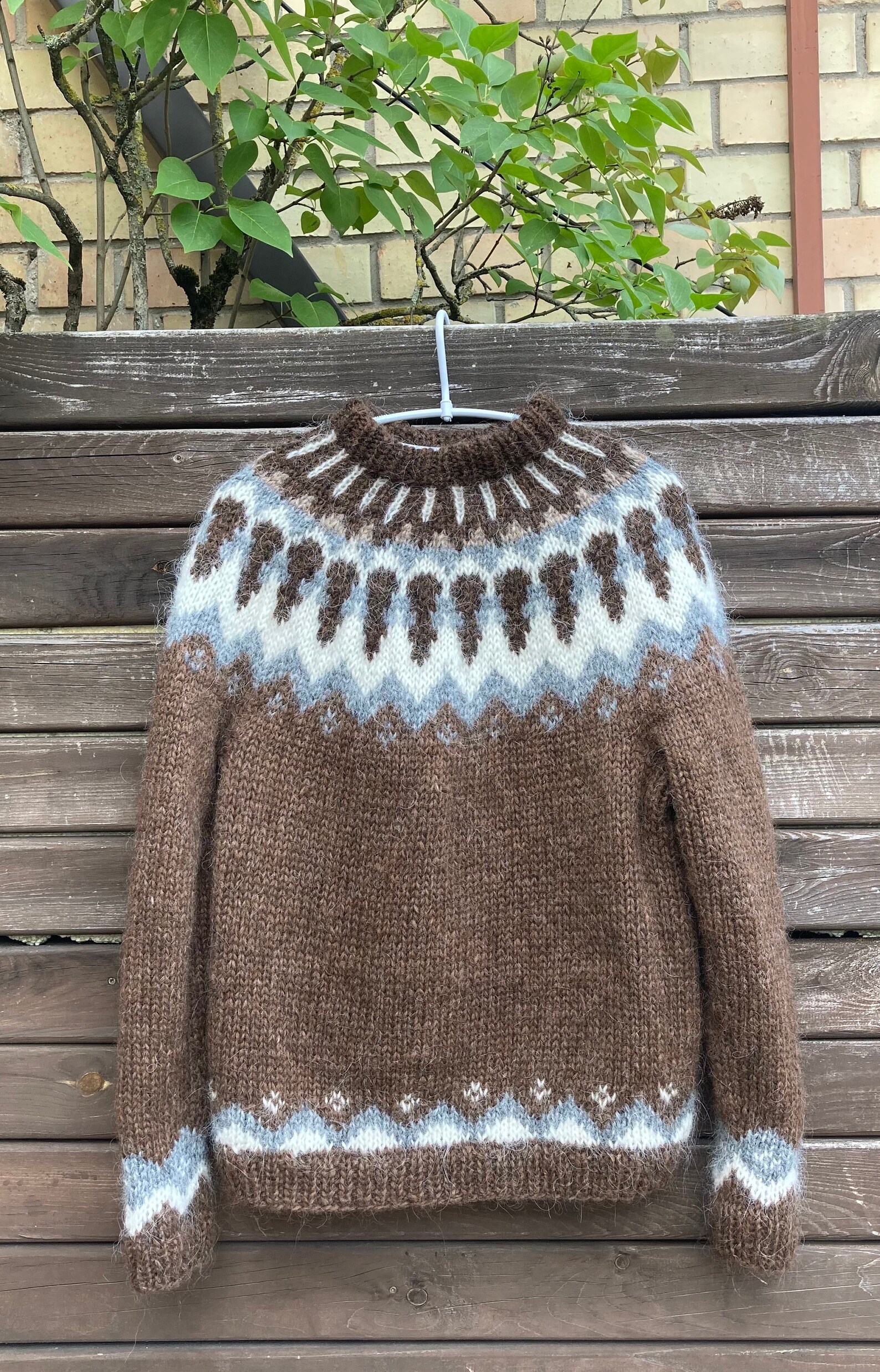 Icelandic Sweater Hand Knitted from Lopi Wool Size M Etsy