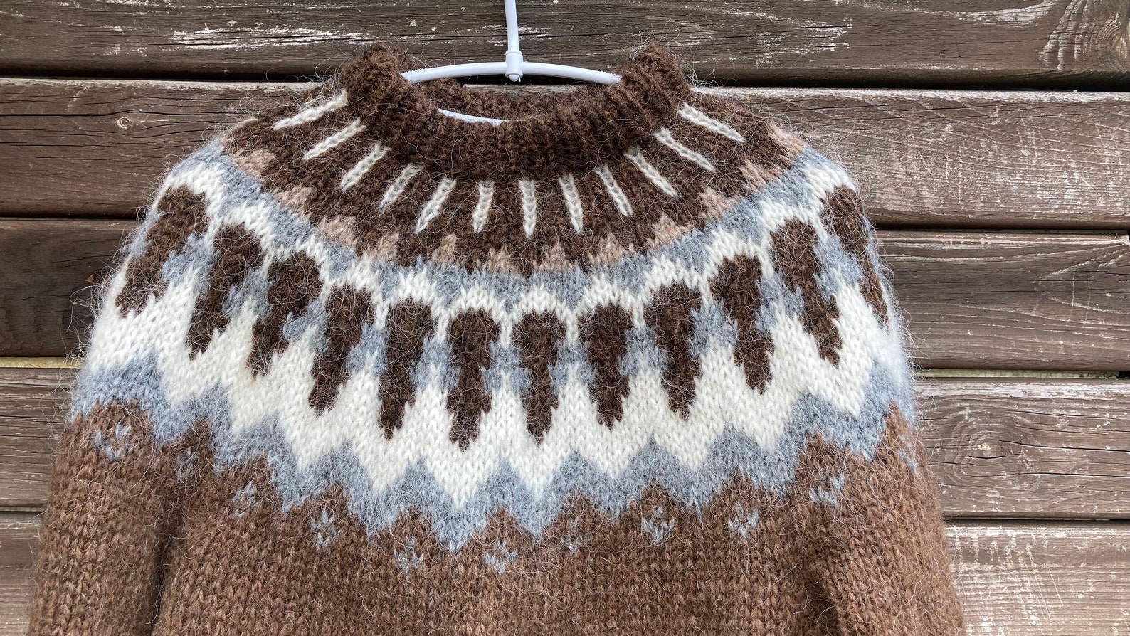 Icelandic Sweater Hand Knitted from Lopi Wool Size M Etsy
