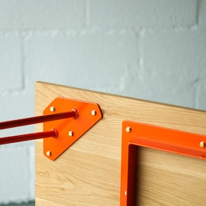 Hairpin leg Dining Table. For Eight. Plywood. Oak. Walnut. Scandi image 3