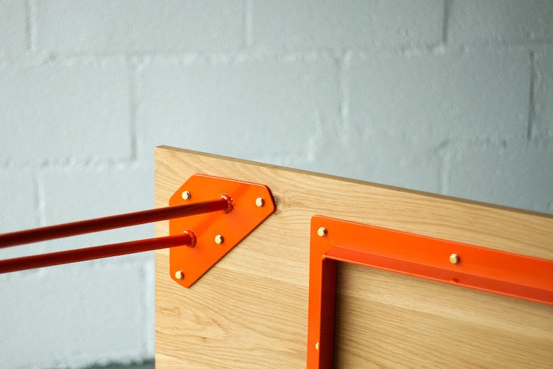 Hairpin Leg Dining Set With Benches. Six Seat. Plywood. Oak. Etsy