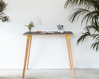 Simple, Colourful, Scandi Plywood Desk/Standing desk.