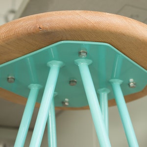 Hairpin Leg Bar Stool Counter Stool. Plywood. Oak. Walnut. image 4