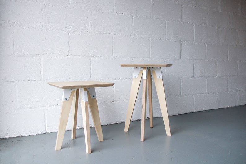 Scandi Plywood Side Table, Bedside, Plant Stand bild 7