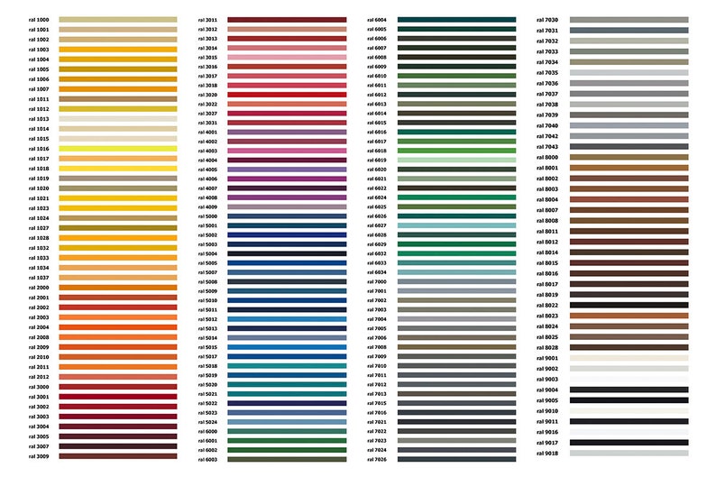May include: A color chart with 100 different color swatches. The swatches are arranged in rows and columns, and each swatch is labeled with a number. The colors range from light to dark, and from warm to cool.