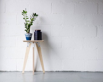 Scandi Plywood Side Table, Bedside, Plant Stand