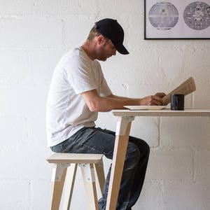 Scandi Plywood Dining Table. Simple. Minimal image 1