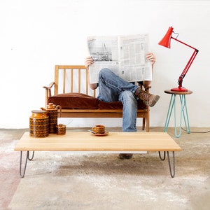 Hairpin Leg Coffee Table. Plywood. Oak. Walnut. Scandi
