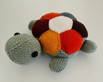 Peluche tortue marron orangé