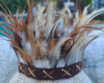 Corona de plumas Oriana: corona tribal, diadema de plumas, tocado, festivales, accesorios para el cabello