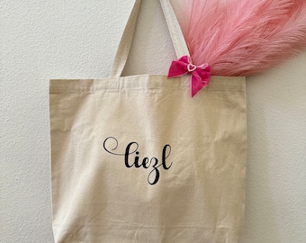 Forever Personalized Tote Bag - custom canvas tote bag, gift for her, wedding tote bag, custom bridesmaid gift tote bag