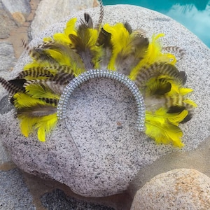 Saga Feather Crown - festival headwear, feather crown, tribal headband, headpiece festivals, hair accessory