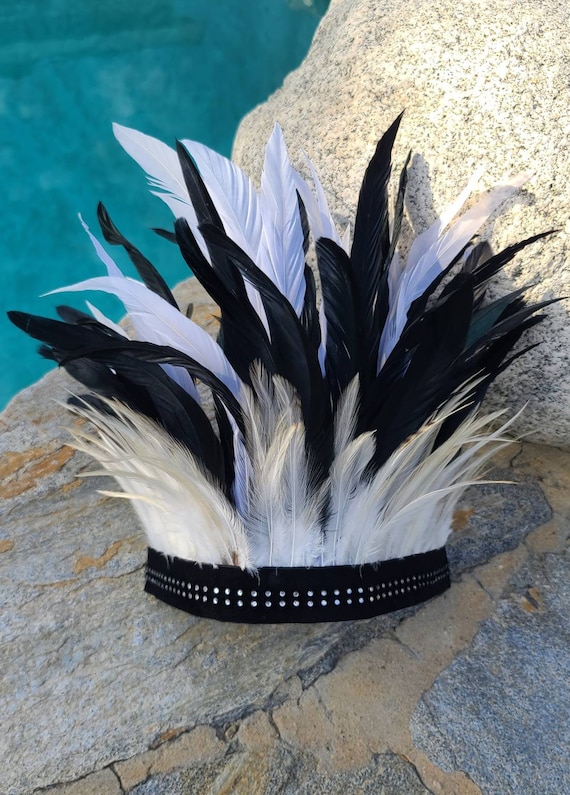 Handmade Feather Headdress, Adjustable Unisex Festival Costume Accessory Amazon.com: Novum Crafts Feather Headdress Costume for Men  main image 4