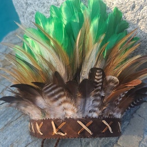 Kavya Feather Crown - tribal crown, feather headband, headpiece, festivals, hair accessories