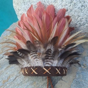 Keya Feather Crown - tribal crown, feather headband, headpiece, festivals, hair accessories