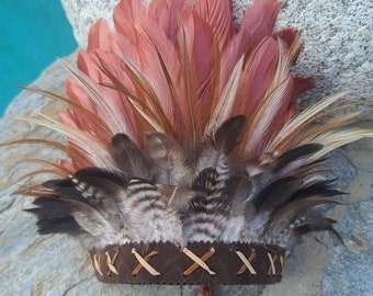 Corona de plumas Keya - corona tribal, diadema de plumas, tocado, festivales, accesorios para el cabello