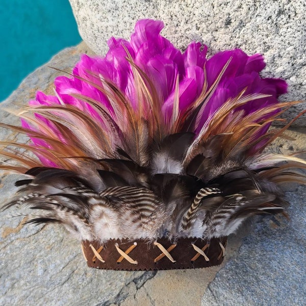 Ostara Feather Crown - tribal crown, feather headband, headpiece, festivals, hair accessories