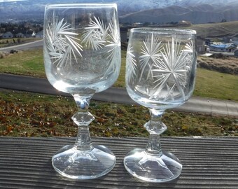 WMF Glas Weinglas Weinkelch geschliffen cristal cabinet 19,5 x 8 cm