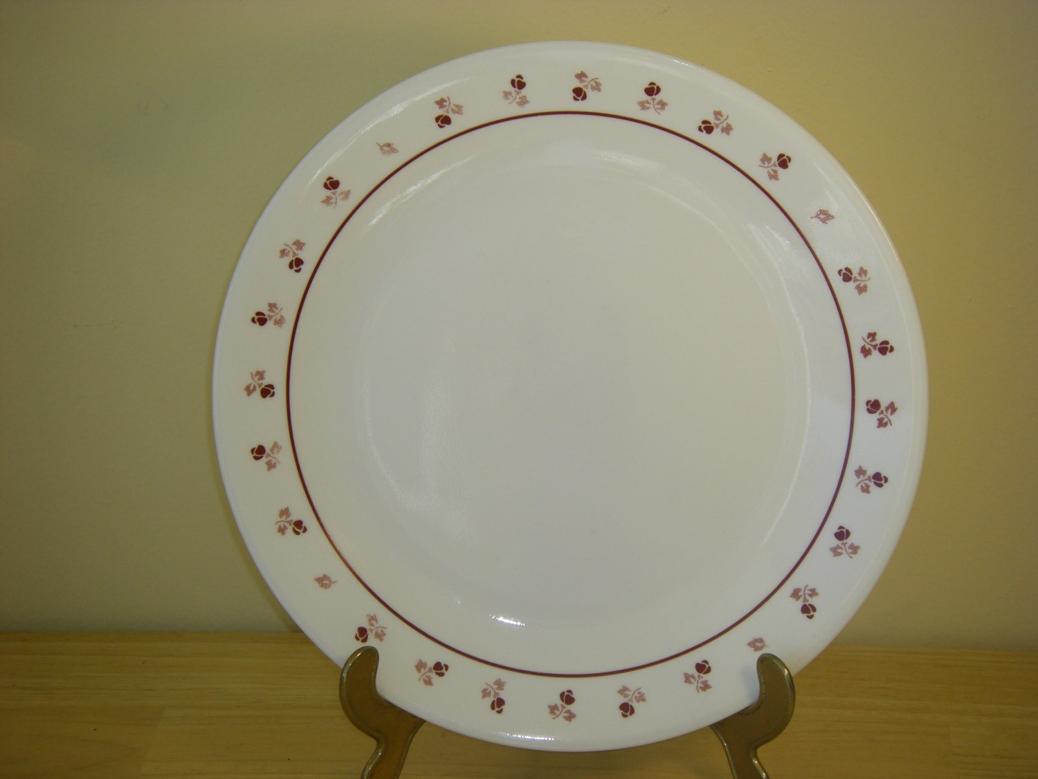 Corelle 'Burgundy' Dinner Plate 101/4 Diameter Etsy