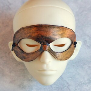 BJD Doll Mini Leather Masquerade Mardi Gras Mask Choose Your Own Color image 2