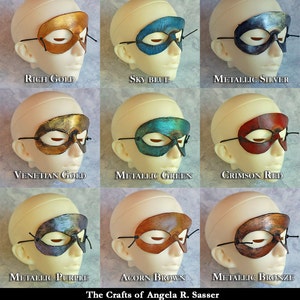 BJD Doll Mini Leather Masquerade Mardi Gras Mask Choose Your Own Color image 1
