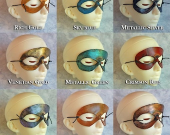 BJD Doll Mini Leather Masquerade Mardi Gras Mask Choose Your Own Color