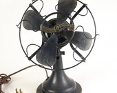 Antique Westinghouse Whirlwind 280598 Electric Fan, Brass Badge 8 quot Blades Vintage