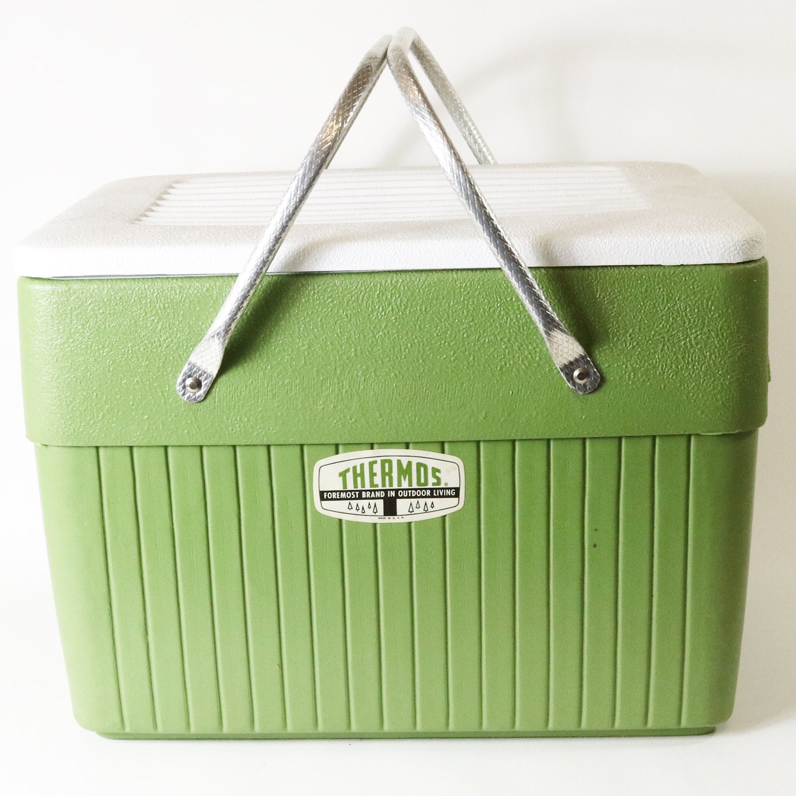 Vtg Thermos Brand Cooler Ice Chest Box Camping Picnic Etsy