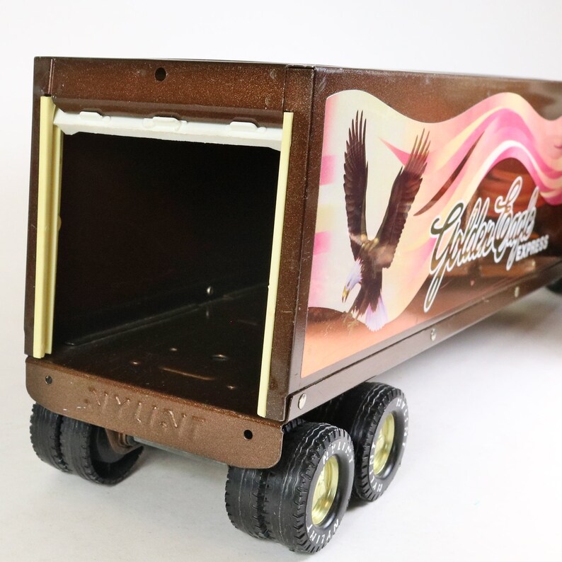 Vintage Nylint Golden Eagle Express Semi Truck Tractor Trailer Pressed Steel