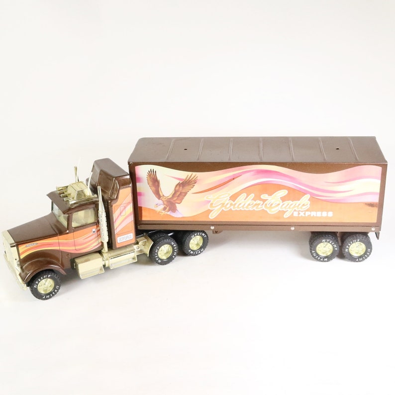 Vintage Nylint Golden Eagle Express Semi Truck Tractor Trailer Pressed Steel