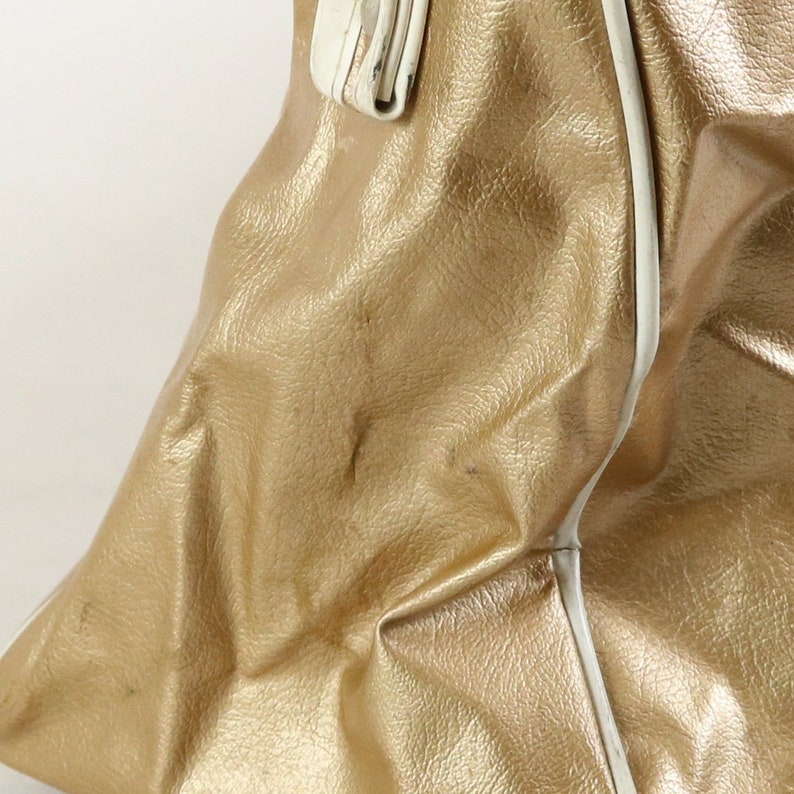 Vtg 70s Continental Airlines Golden Jet Retro Gold 13 Flight Carry-On Bag