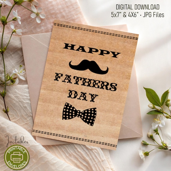 Fathers Day Card, Card For Dad, Printable Fathers Day Cards & Envelope Templates 5x7" 4x6" Digital Greeting Cards Printable Greeting Cards