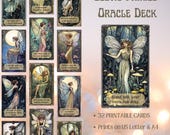 Celtic Fairies Oracle Deck, Printable Divination Cards JPG Files,Tarot,Shadow Work, Wicca, Grimoire, Esoteric,Fairy Oracle, A4 & Letter Size