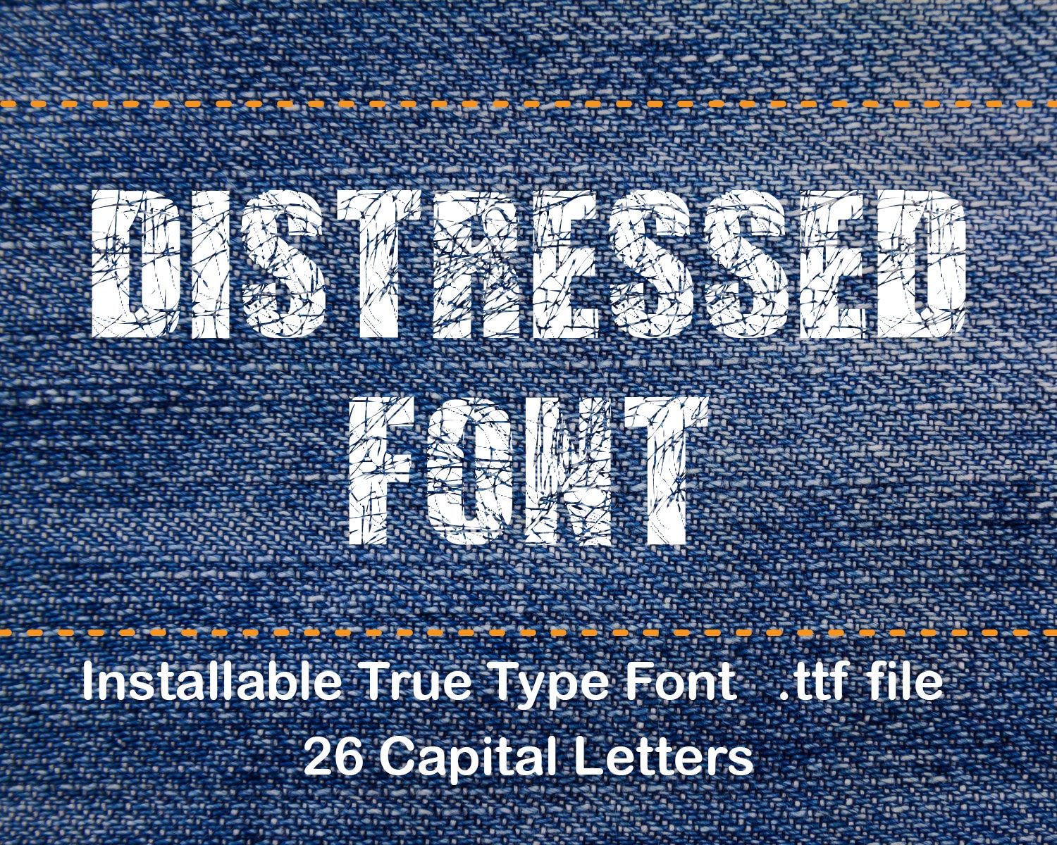 Distressed Font, Distressed TTF, Installable True Type Font File ...