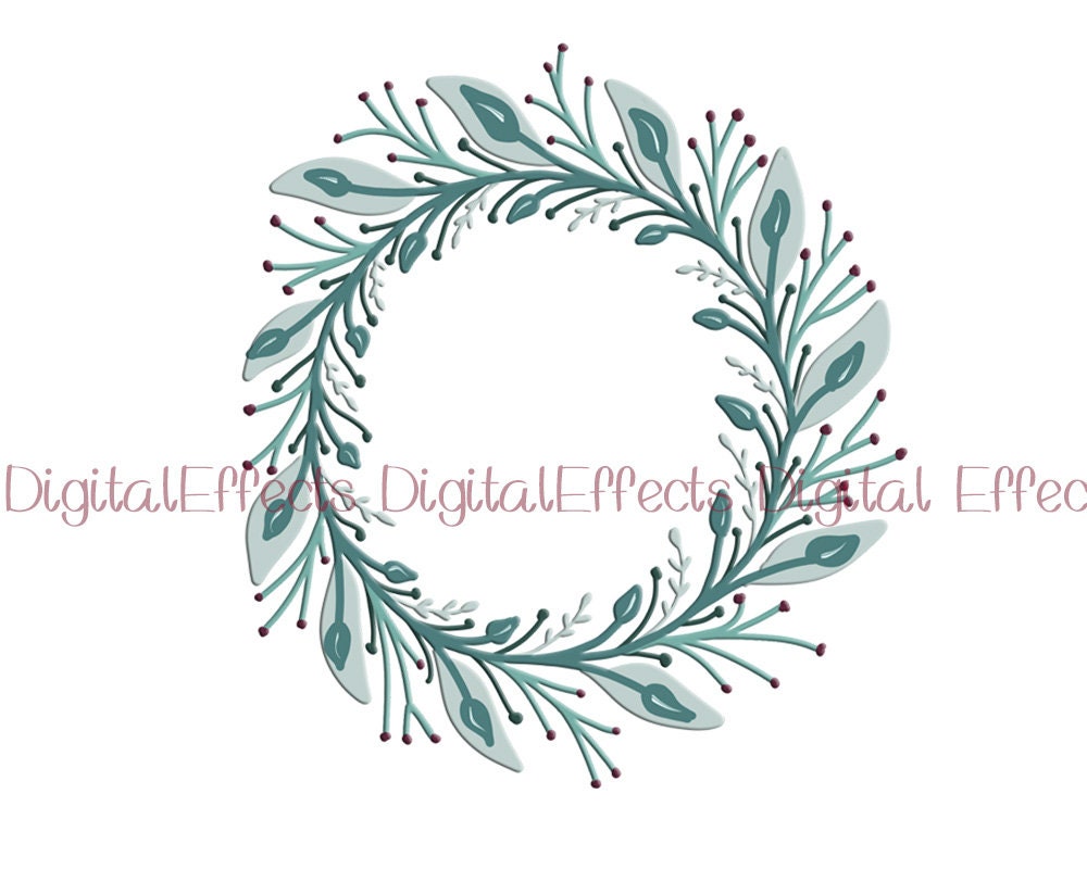 HAND DRAWN Wreath Clipart Holiday Wreath PNG Wreath Jpg | Etsy