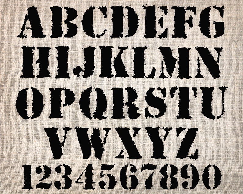 DISTRESSED Stencil Font Distressed Font ttf Installable True Etsy