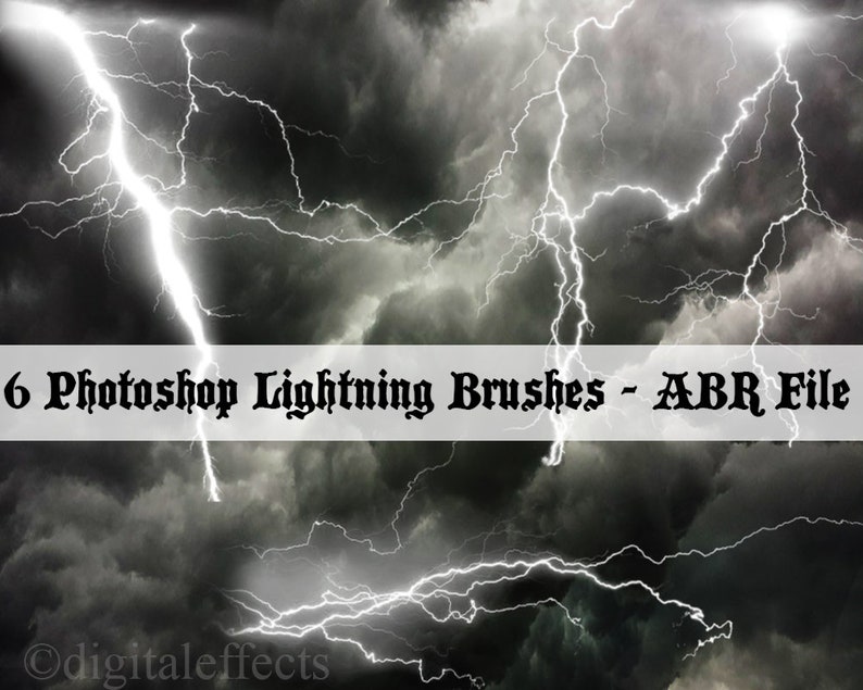 BRUSHES Lightning Brushes Lightning Flash Brushes Etsy