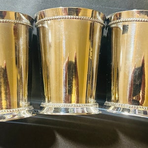 3 Piece Saxony 51 silver tumbler made in India.