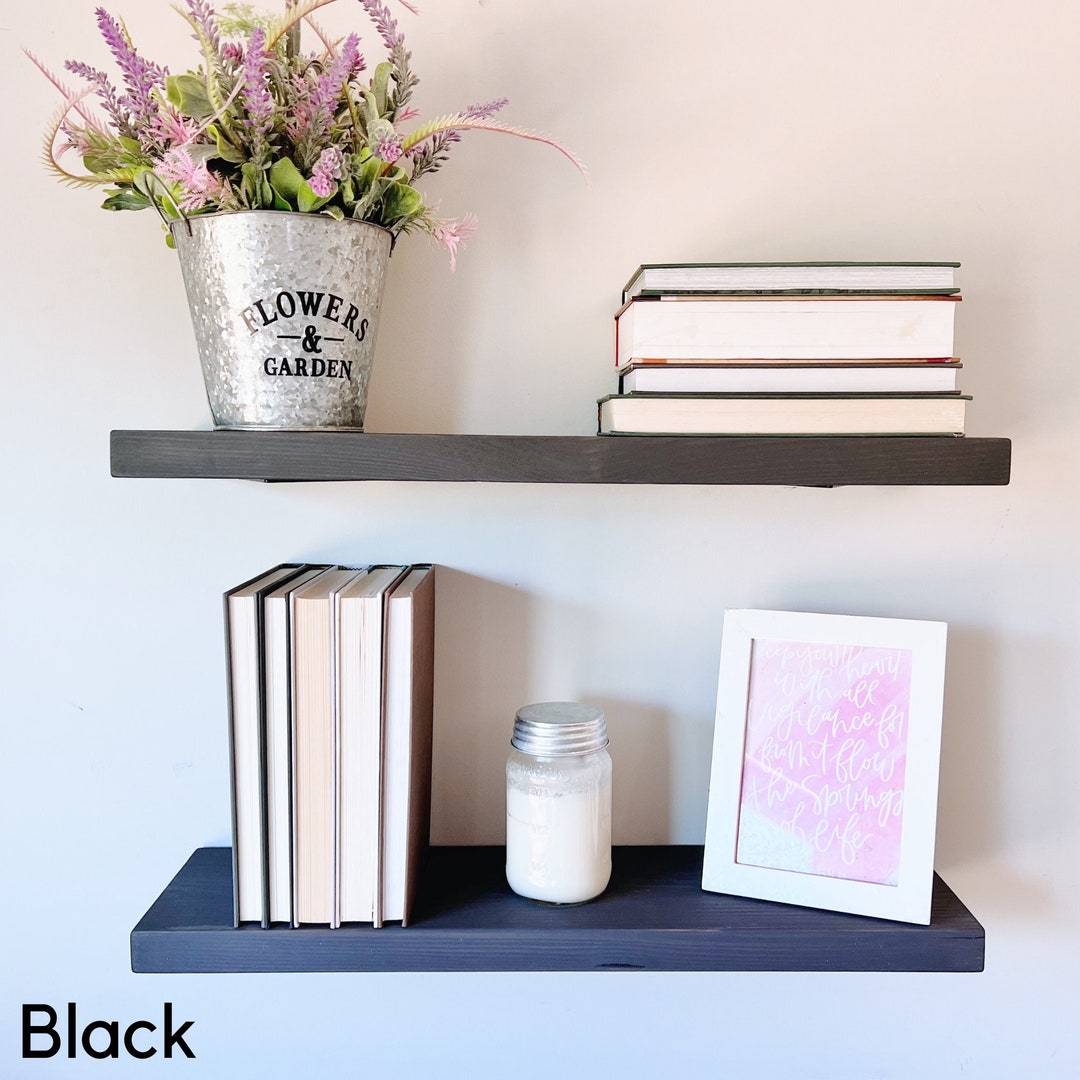Floating Shelves Rustic Shelf Cut to Size Pick Your Color Etsy