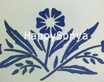 Vintage Blue Cornflower Embroidery Design: Corning Ware Inspired (Digital File)
