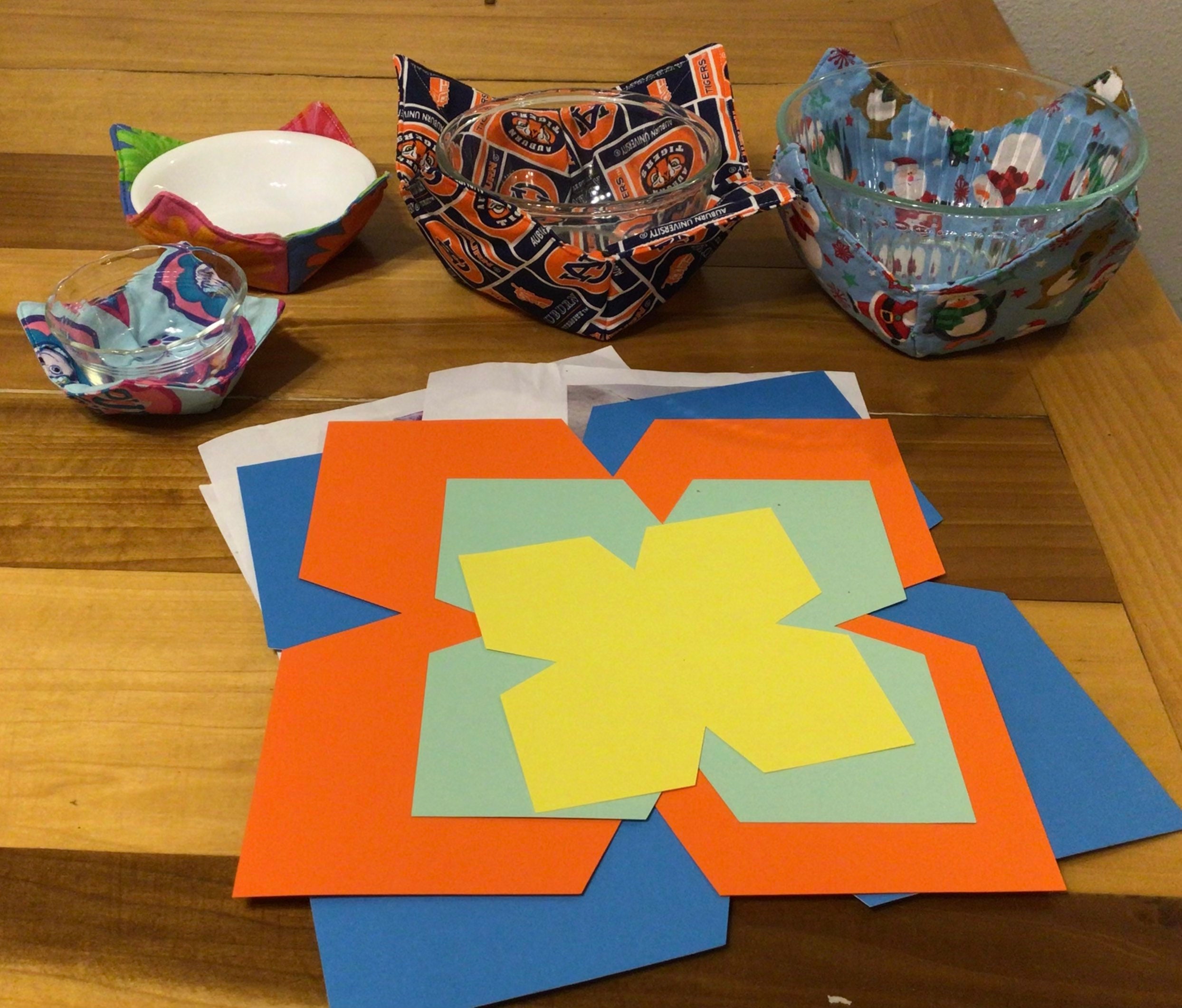 3 Templates & Instructions for Bowl Cozy Complete W/ Color 