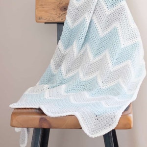 CROCHET PATTERN Blanket BABY Blanket Chevron Crochet Pattern Simple Chevron Baby Blanket image 2